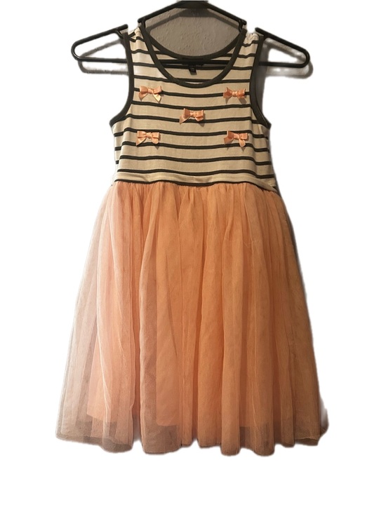 Zunie Other - Zunie Pink Tulle Striped Bow Dress